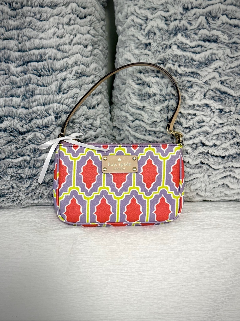 kate spade Purple, Coral & Lime Patterned Wristlet